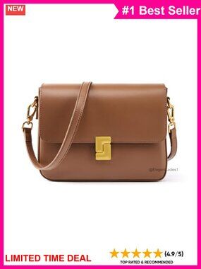 Genuine Leather Crossbody Shoulder Satchel Handbag Purse for Women